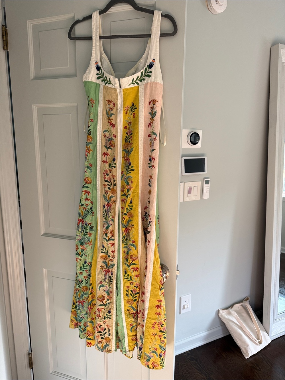 FARM Rio Floral Panel Maxi Dress in Green, Yellow & Cream - Picture 7 of 9